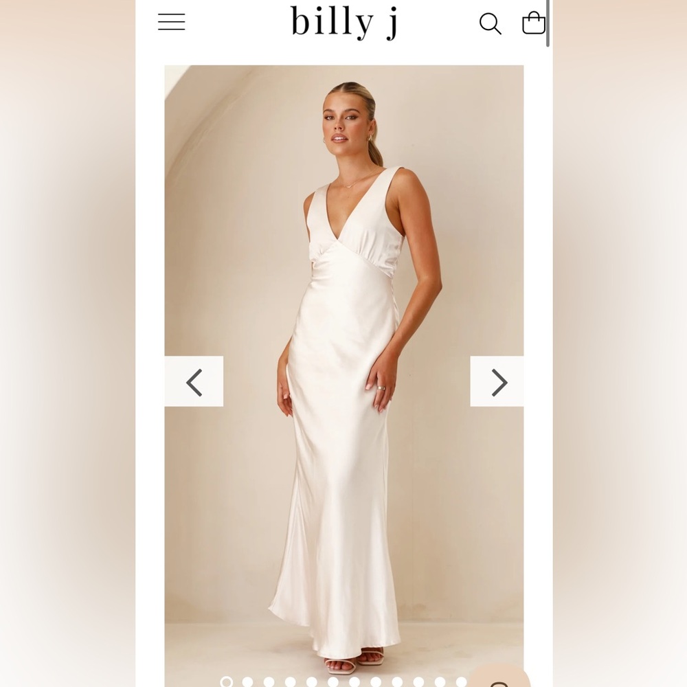 Billy J Sofia Maxi Dress in Champagne Aus Size 12